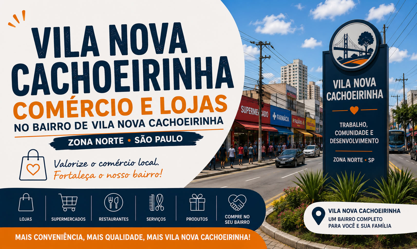 Vila Nova Cachoeirinha, comércio e lojas no bairro da Vila Nova Cachoeirinha| Zona norte, São Paulo